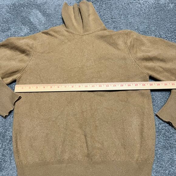 Royal Castle Sweater Womens 42 Large ? Tan Cashmere Turtleneck - Picture 4 of 7